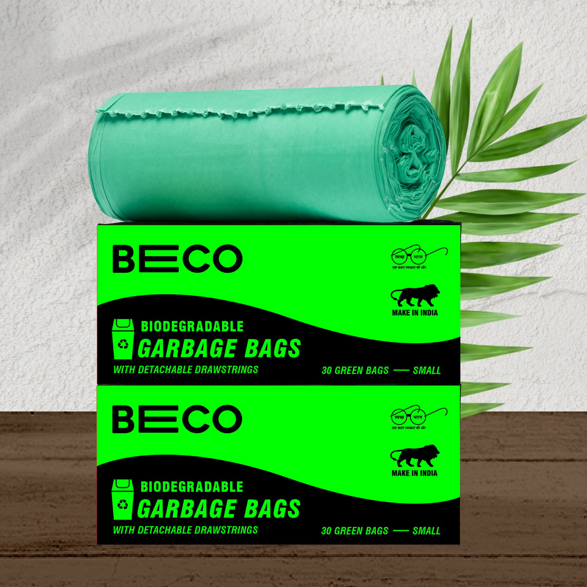 Biodegradable Small Garbage Bags 17 x 19, Pack of 2, 30 bags/roll