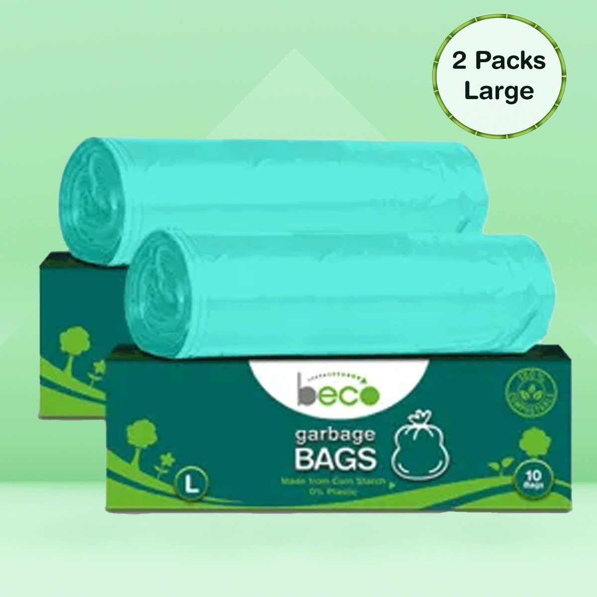 Biodegradable Garbage Bags Compostable - Pack of 2 - Large 