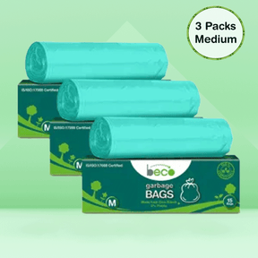 Biodegradable Garbage Bags Compostable - Pack of 3 - Eco-friendly