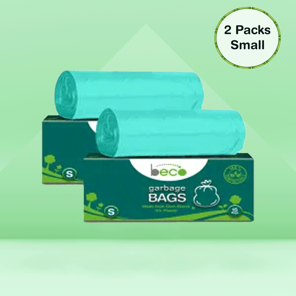 Compostable Small Garbage Bags - Pack of 2 - 15 bags/roll | Beco