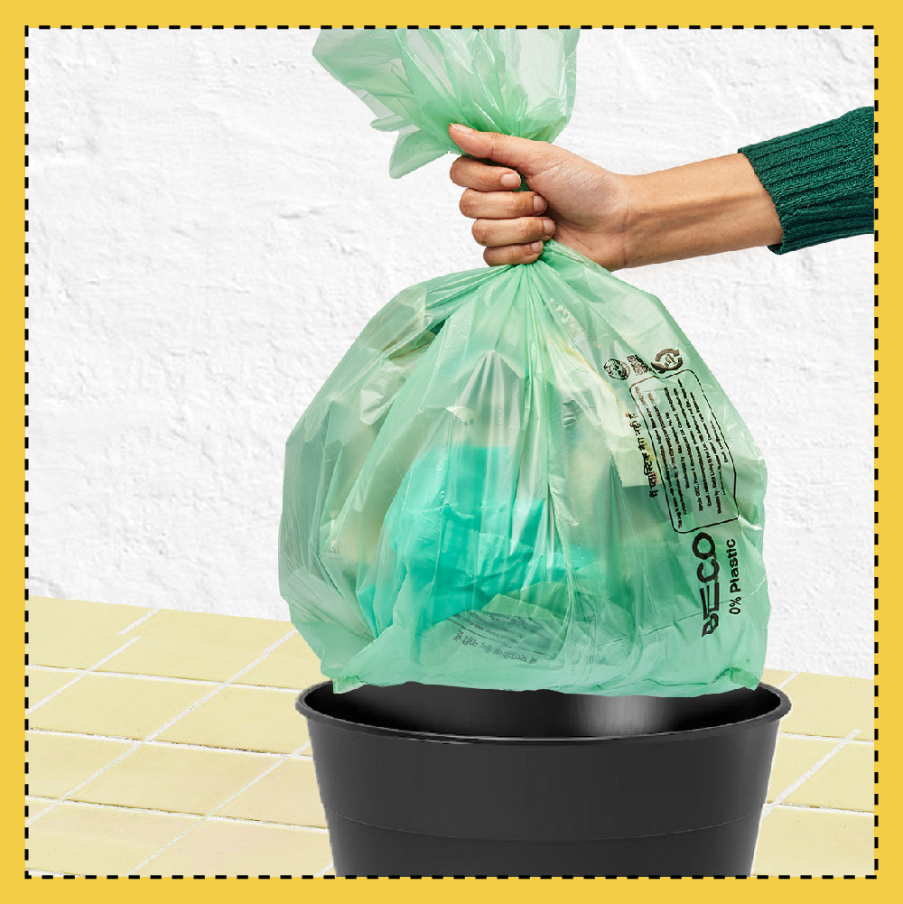 COMPOSTABLE GARBAGE BAGS LARGE - 24" X 32" (10PC-ROLL)