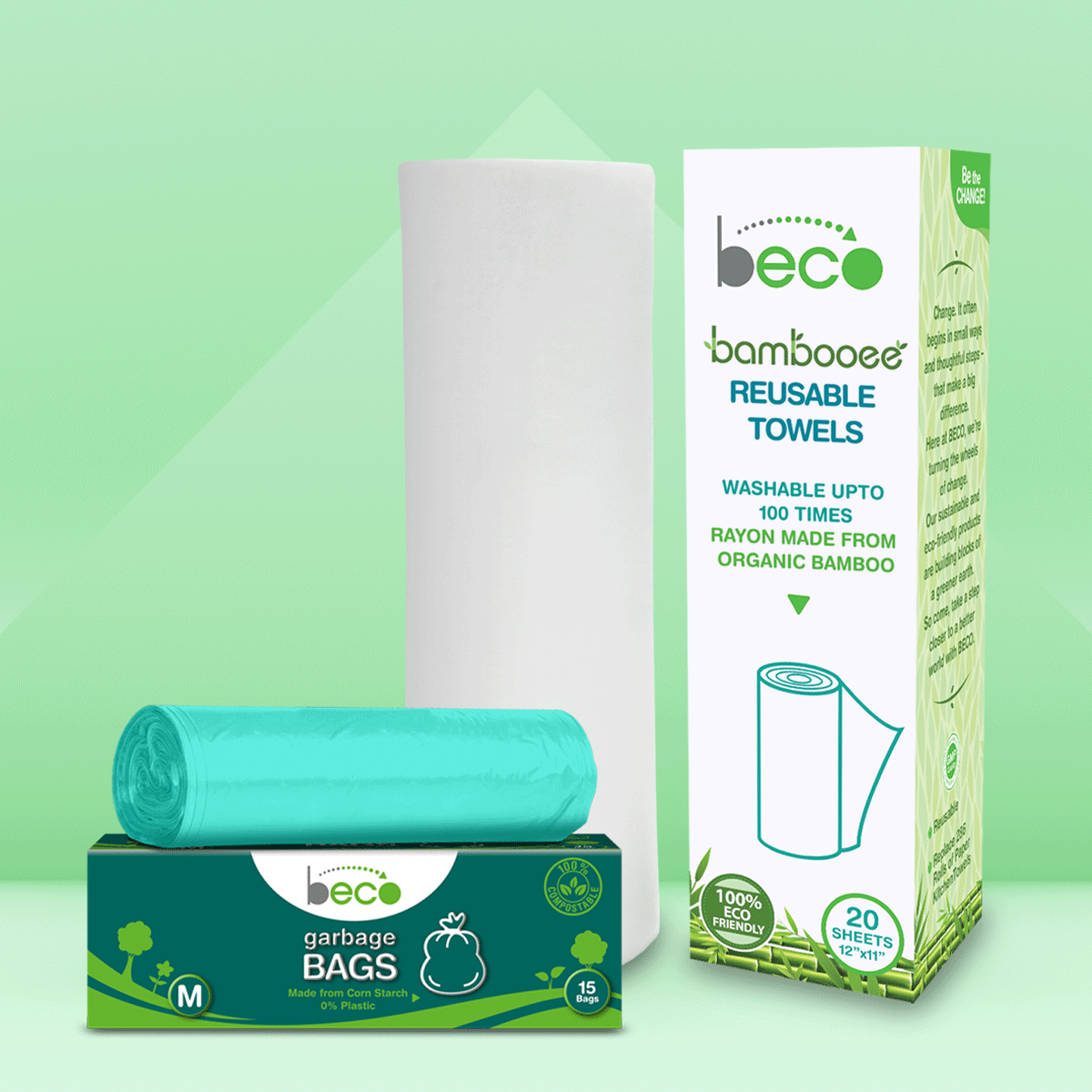 Reusable Kitchen Towel & Compostable Garbage Bags | Beco