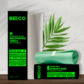 Biodegradable Garbage Bags and Bamboo Kitchen Towel | Beco