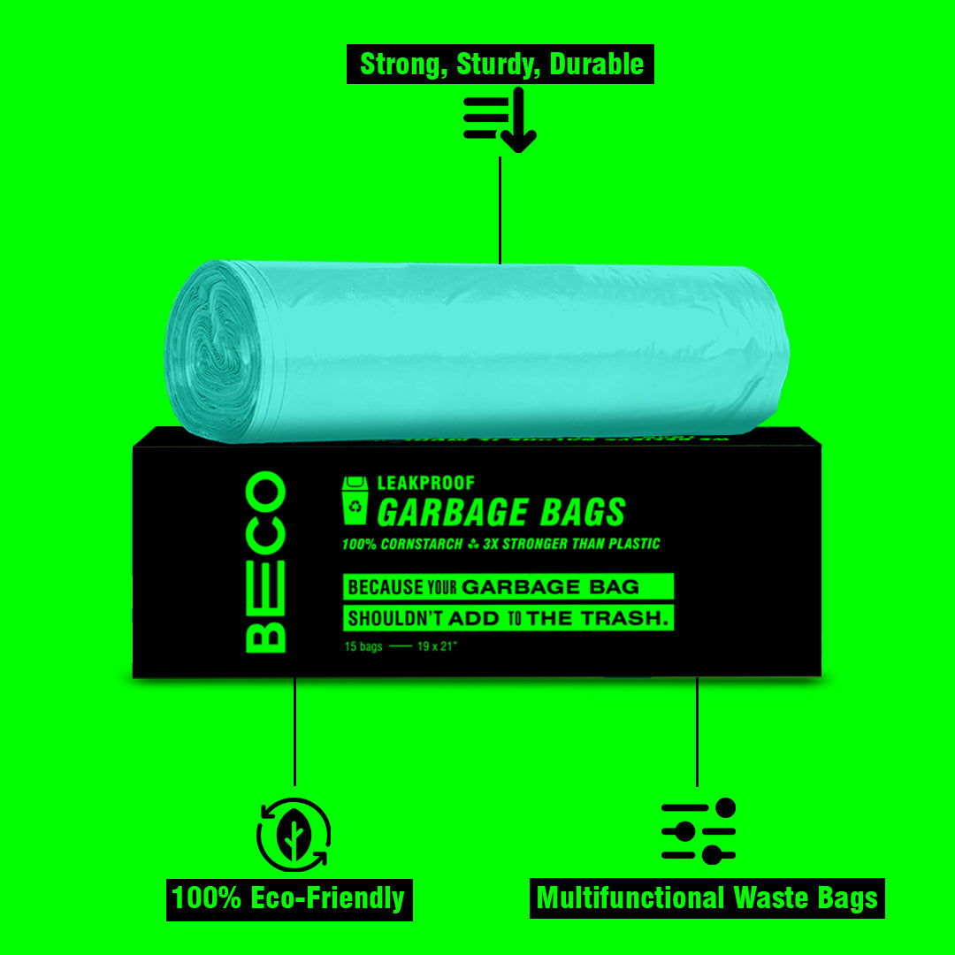 Biodegradable Garbage Bags Compostable - Pack of 2 - Large - Strong & Durable